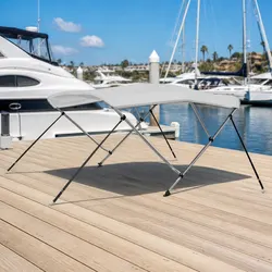 Reliable Bimini Top for Boats - 3-Bow Canopy with Adjustable Width