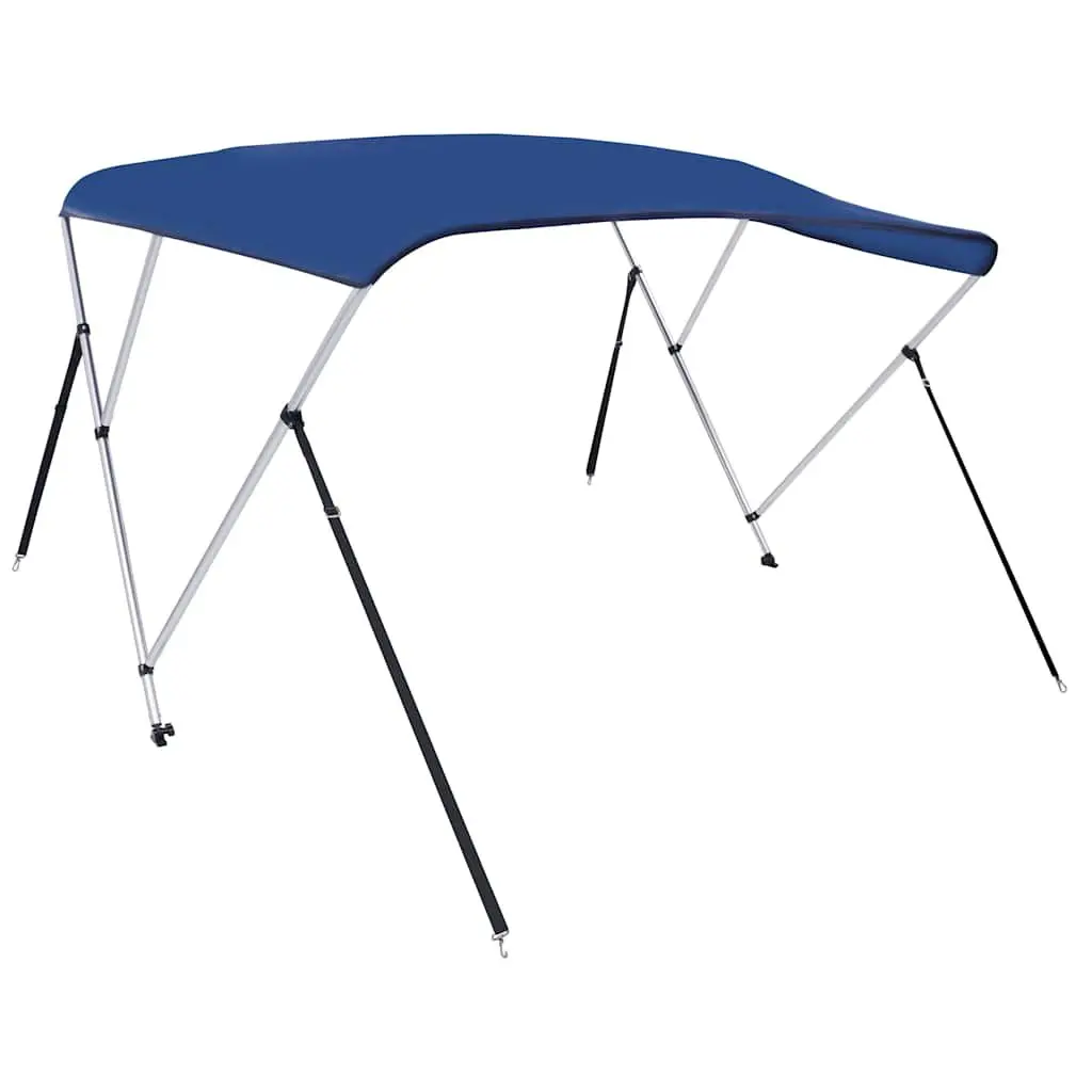 3 Bow Bimini Top Boat Canopy Sun Shade Cover Blue Adjustable 185 to 198cm Width