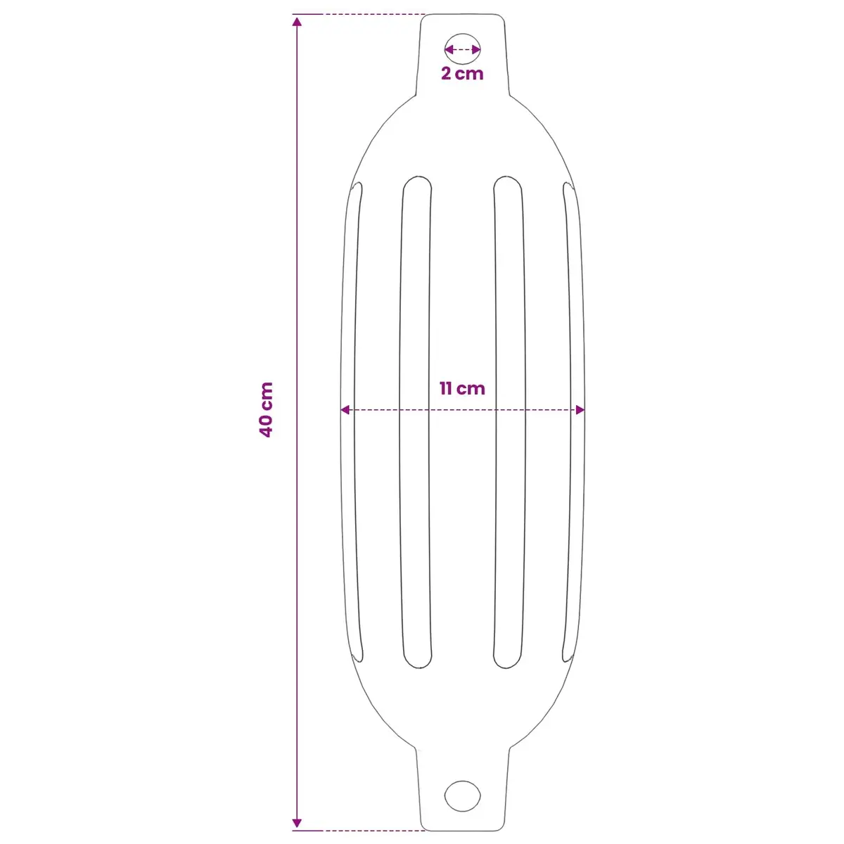Inflatable Boat Fenders Mooring Protection 41 x 11.5 cm Black 4 Pcs
