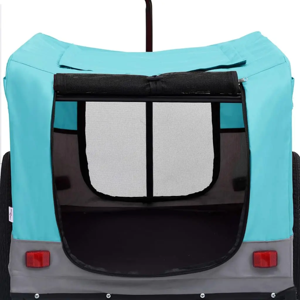 Pet Transport Jogging Stroller Bike Trailer 2-in-1 Convertible Blue Grey