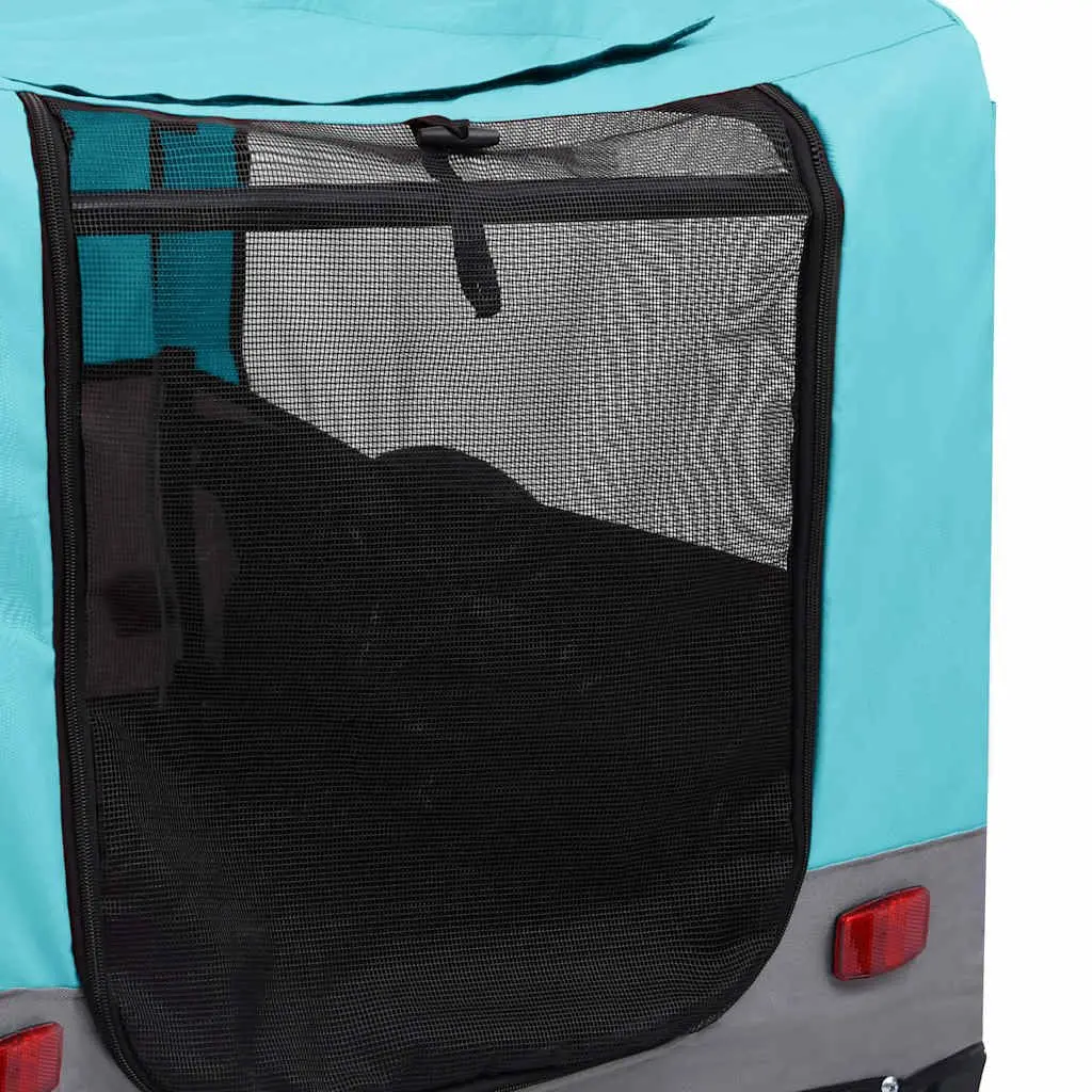 Pet Transport Jogging Stroller Bike Trailer 2-in-1 Convertible Blue Grey