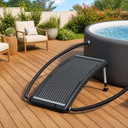 Solar Pool Heater Curved Panel Above Ground Adjustable Heating System 110x65cm