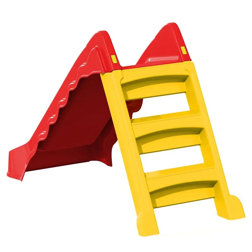 Foldable Slide for Kids Indoor Outdoor Play Equipment Red Yellow Multicolour