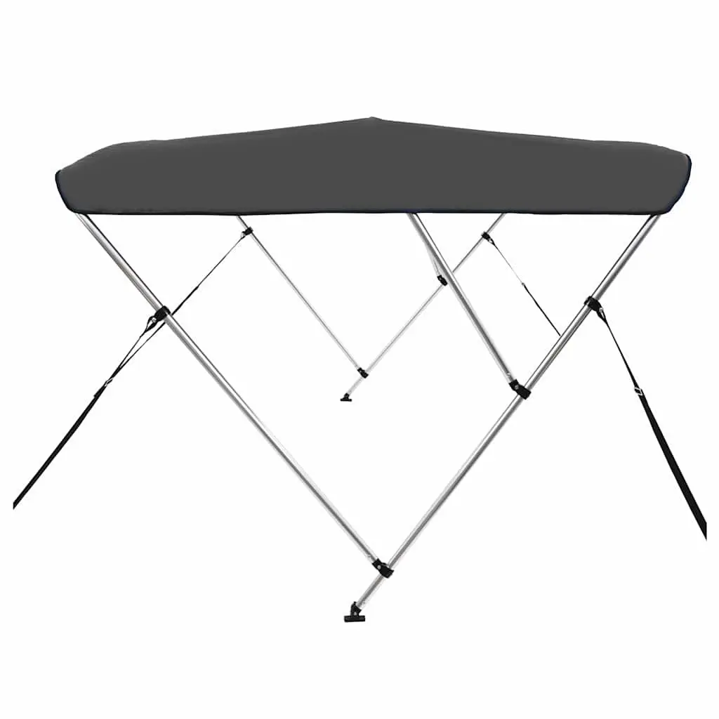 3 Bow Bimini Top Boat Canopy Sun Shade Adjustable Width 154 to 167 cm Anthracite
