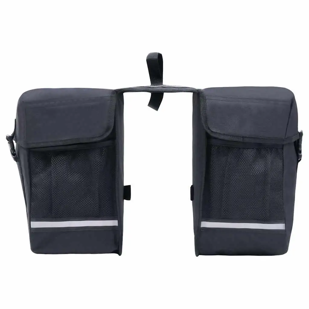 Double Bicycle Pannier Bag 35L Waterproof Black Cycling Storage