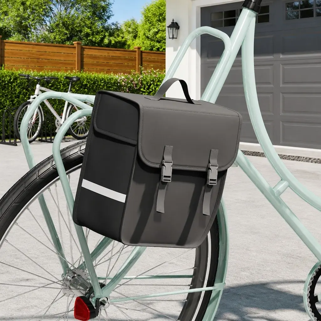 Single Bicycle Pannier Bag 21L Waterproof Commute Adventure Cycling Storage