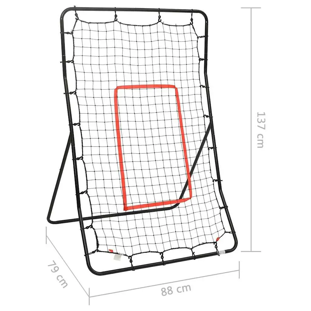 Softball Rebounder Training 88x79x137cm Steel Frame PE Net Black
