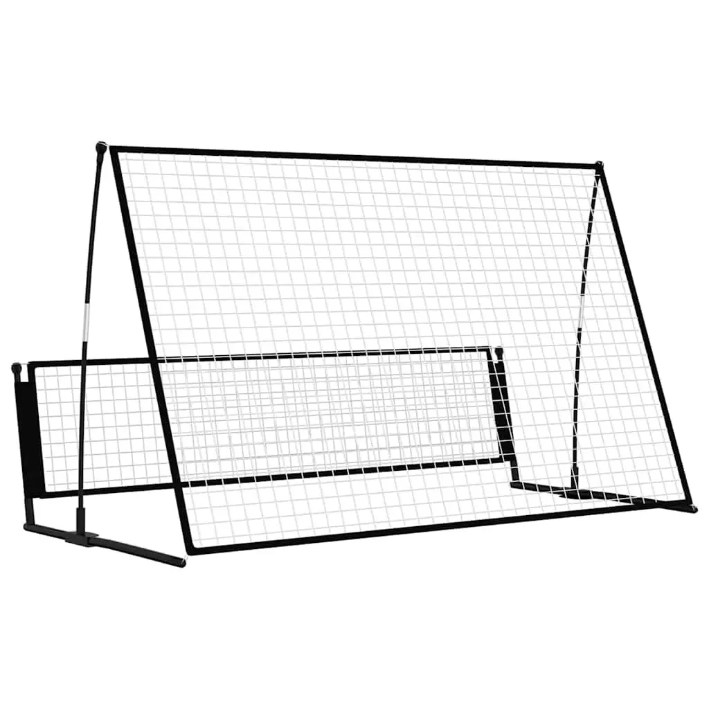 2 in 1 Soccer Rebounder Football Goal Portable Training Net 202x104x120cm Steel