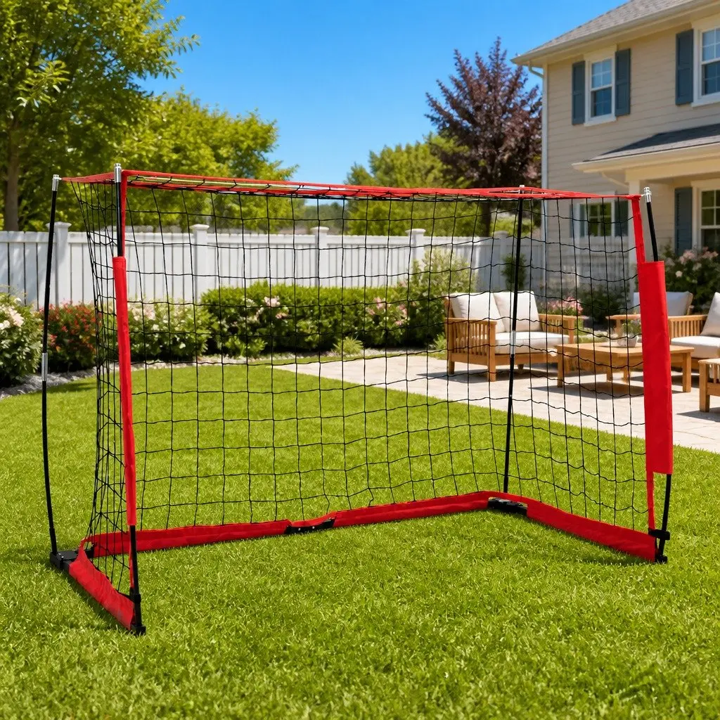 Portable Foldable Soccer Goal Training Net 184 x 91 x 124.5 cm Black