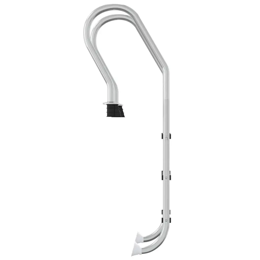 Pool Ladder Non-Slip Steps 54x38x158cm Stainless Steel Curved Handrail Silver