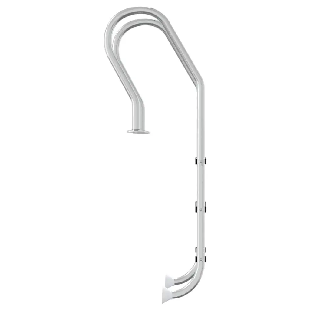 Pool Ladder Non-Slip Steps 54x38x158cm Stainless Steel Curved Handrail Silver