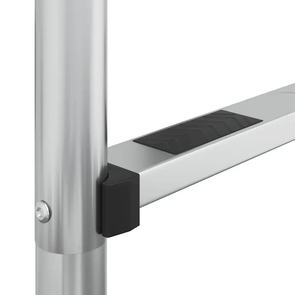 Pool Ladder Non-Slip Steps 54x38x158cm Stainless Steel Curved Handrail Silver