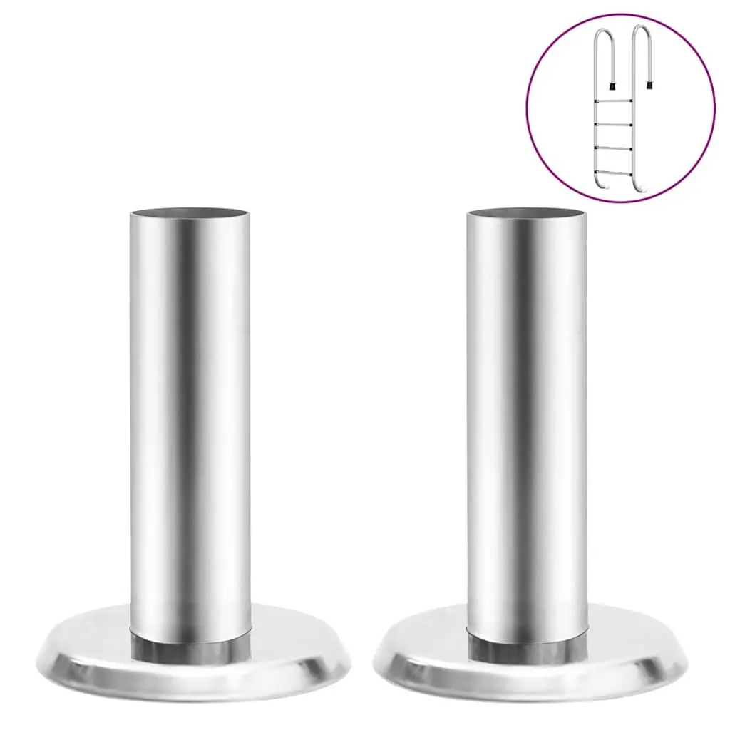 Pool Ladder Handrail Brackets 2pcs Stainless Steel Mounting Hardware Set