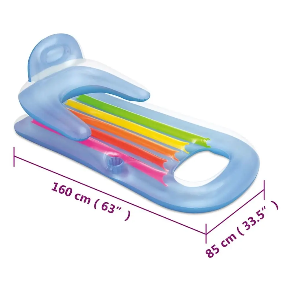 Inflatable Pool Lounger Water Relaxation 160x85 cm Multicolour