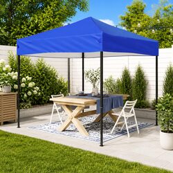 Folding Party Tent 2x2 m Blue Outdoor Canopy Gazebo Camping Shelter Portable