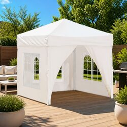 Reliable Cream Folding Party Tent 2x2 m with Protective Features