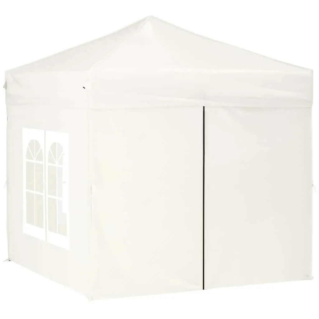 Folding Party Tent Outdoor Gazebo 2x2 m Cream with Sidewalls