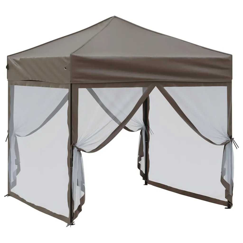 Folding Party Tent Outdoor Canopy Gazebo 2x2m Taupe