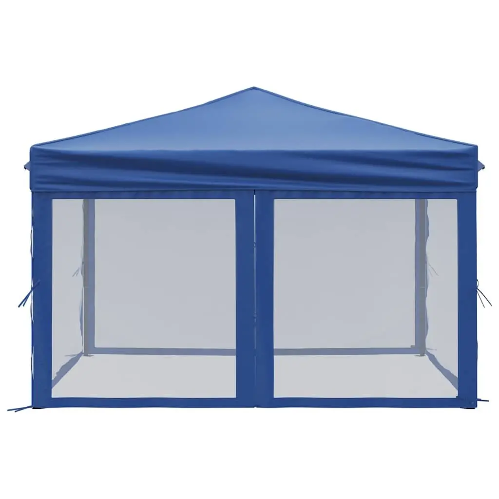 Folding Party Tent Blue 3x3 m Outdoor Canopy Gazebo with Sidewalls