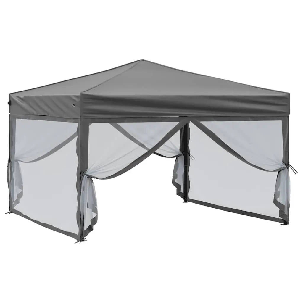 Folding Party Tent Outdoor Canopy Gazebo 3x3m Anthracite