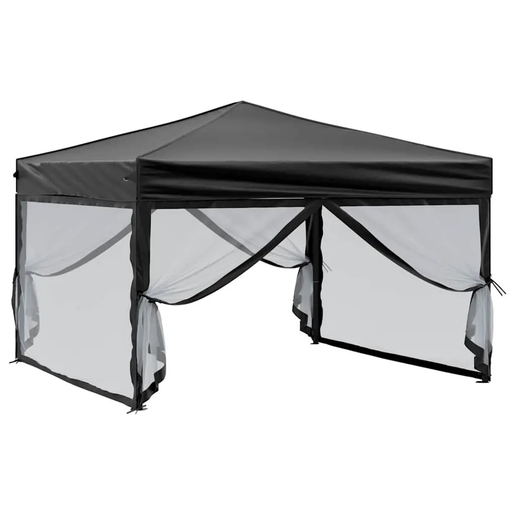 Folding Party Tent Outdoor Canopy 3x3m Black