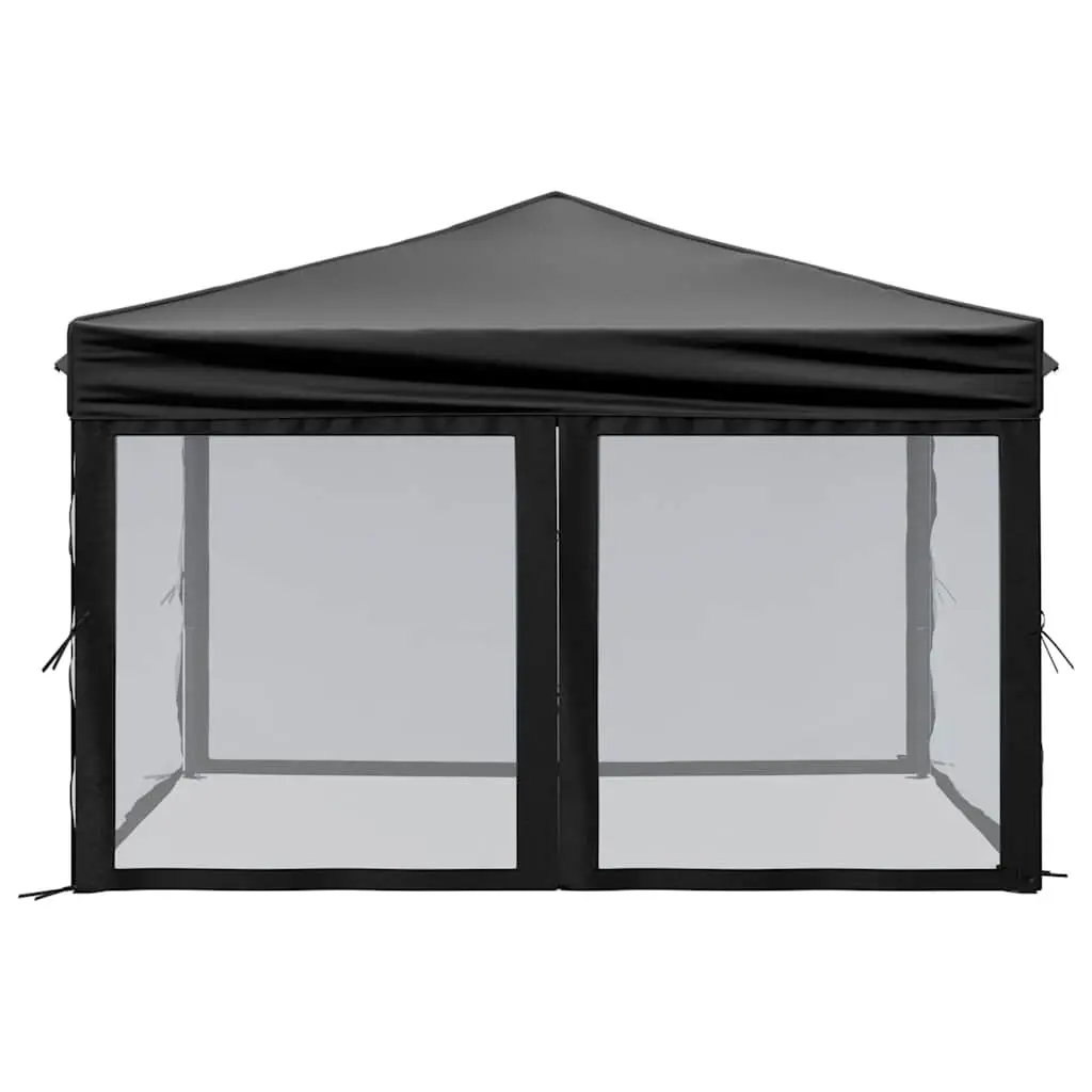 Folding Party Tent Outdoor Canopy 3x3m Black