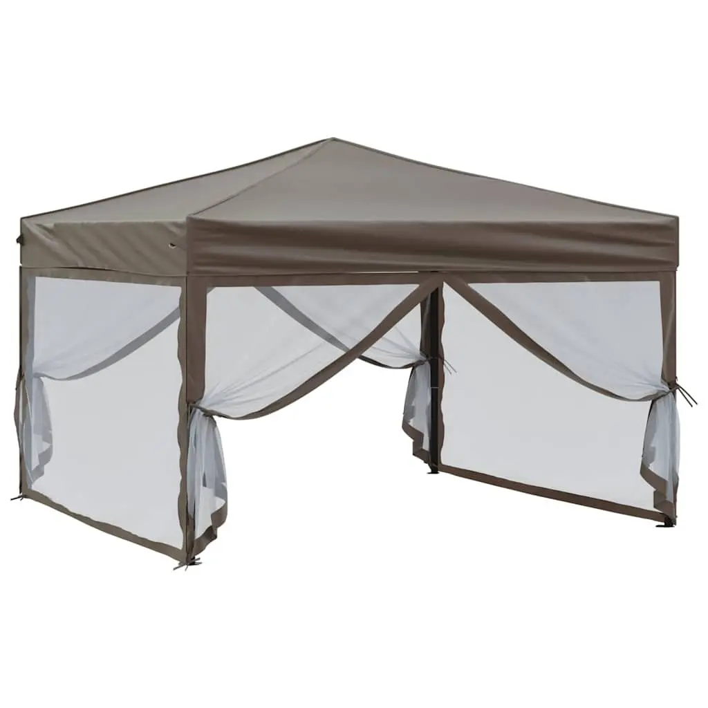 Folding Party Tent Outdoor Canopy 3x3m Taupe