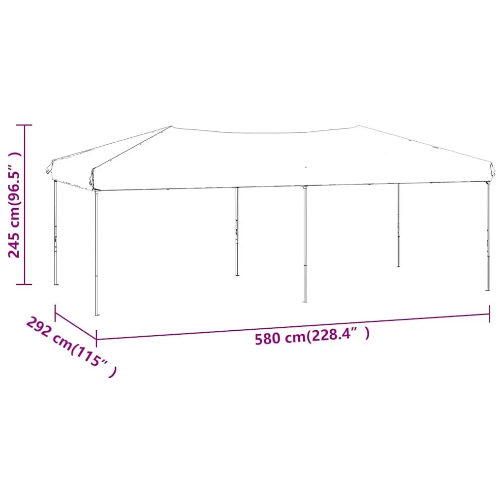 Folding Party Tent Outdoor Gazebo 3x6m Anthracite Garden Pavilion