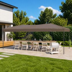 Affordable Taupe Folding Canopy Tent for Your Events
