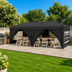 Versatile Folding Party Tent 3x6 m in Anthracite