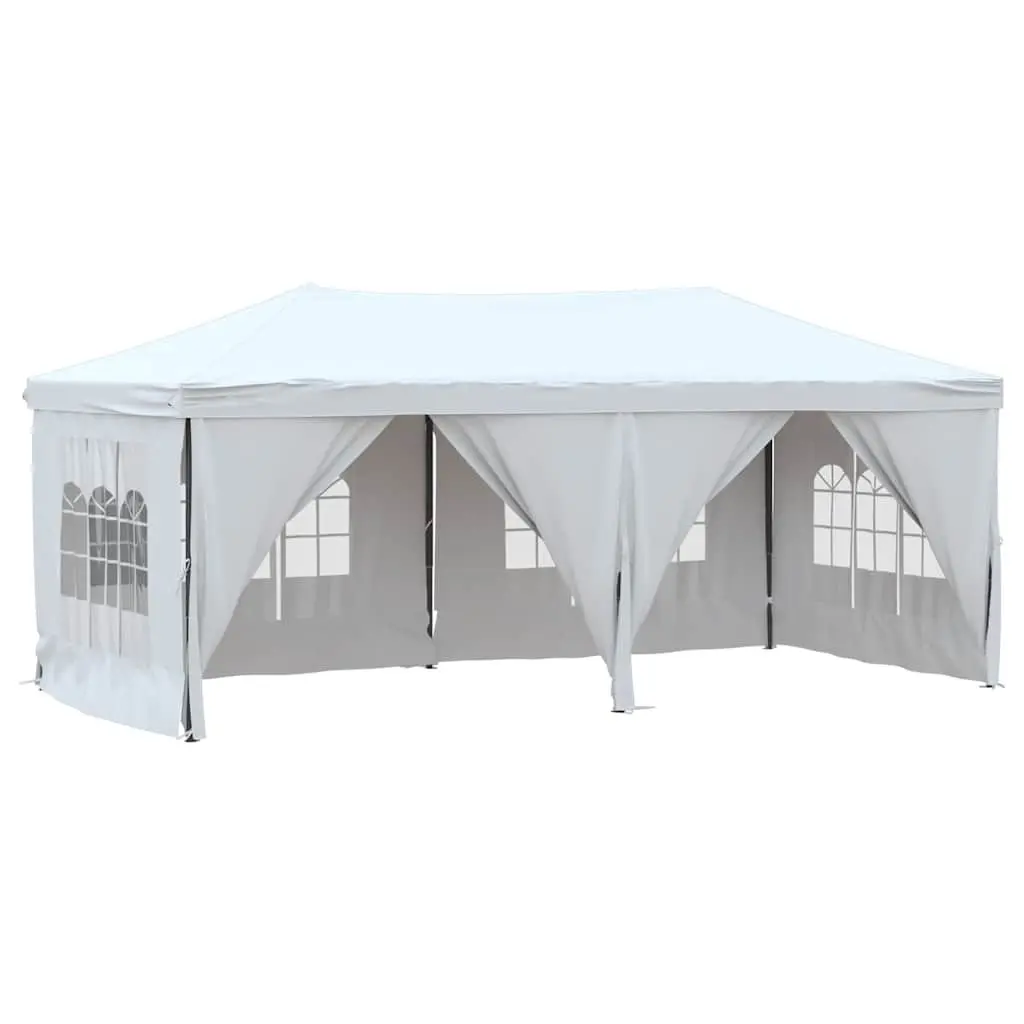 Folding Party Tent Outdoor Canopy 3x6m White with Sidewalls