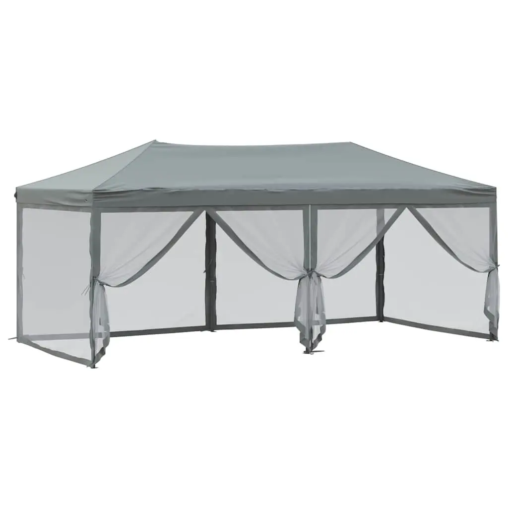 Folding Party Tent Outdoor Gazebo Canopy 3x6 m Anthracite