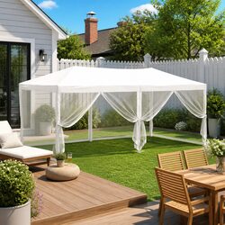 Reliable 3x6m White Folding Party Tent for Outdoor Use