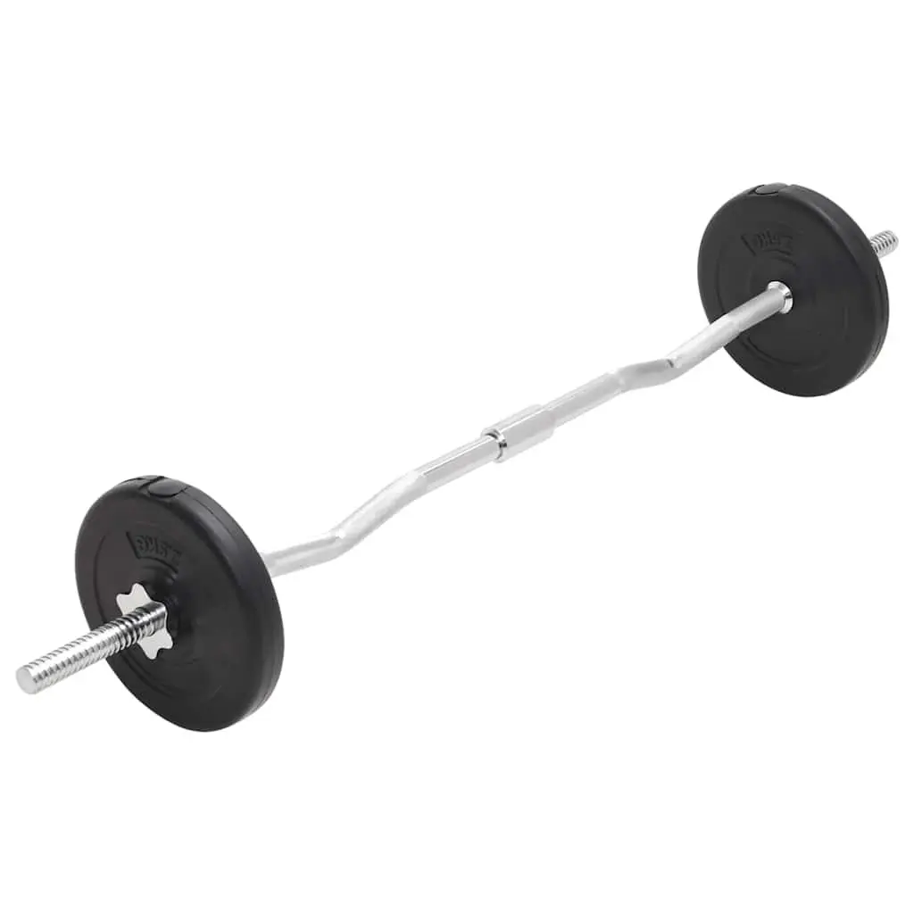 Barbell and Dumbbell Set 30kg Strength Training Home Gym Equipment Black