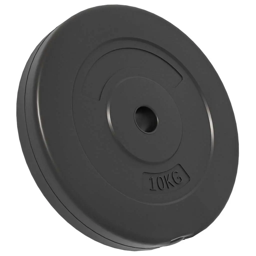 Weight Plates 30 kg Cement Dumbbell Barbell Plates Home Gym Training Black 4 Piece