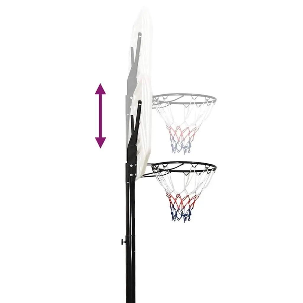 Basketball Hoop Adjustable Height 258-363cm Portable Outdoor Indoor White