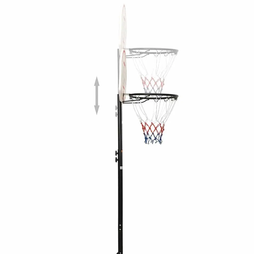Basketball Hoop Adjustable Height 216-250cm Portable White Indoor Outdoor