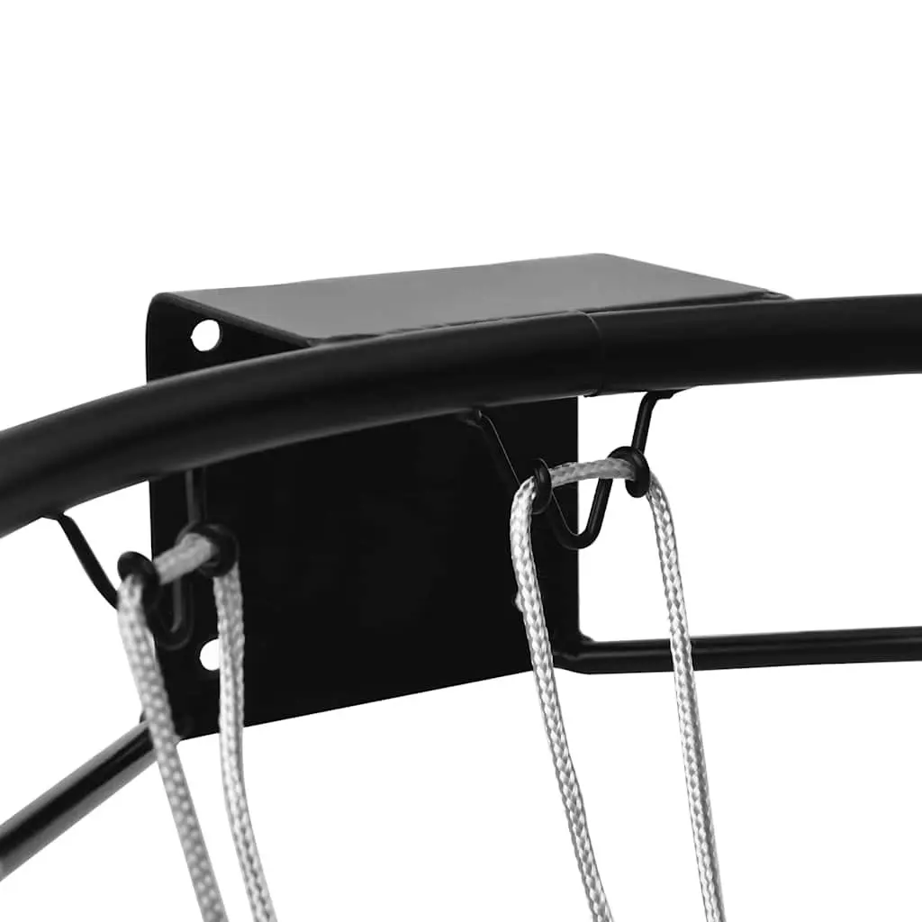 Basketball Rim 45cm Steel Black Wall Mount Indoor Outdoor Court Hoop
