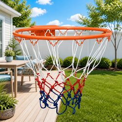 Orange Steel Basketball Rim - 39cm Durable Design