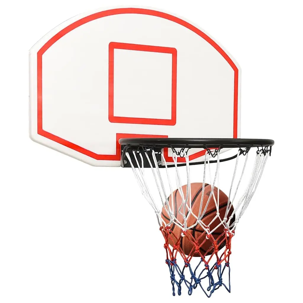 Basketball Backboard Wall-Mounted Indoor Outdoor 71x45cm White Polyethene