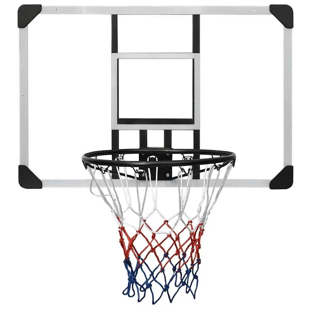 Basketball Backboard Wall-Mounted 90x60cm Transparent Polycarbonate