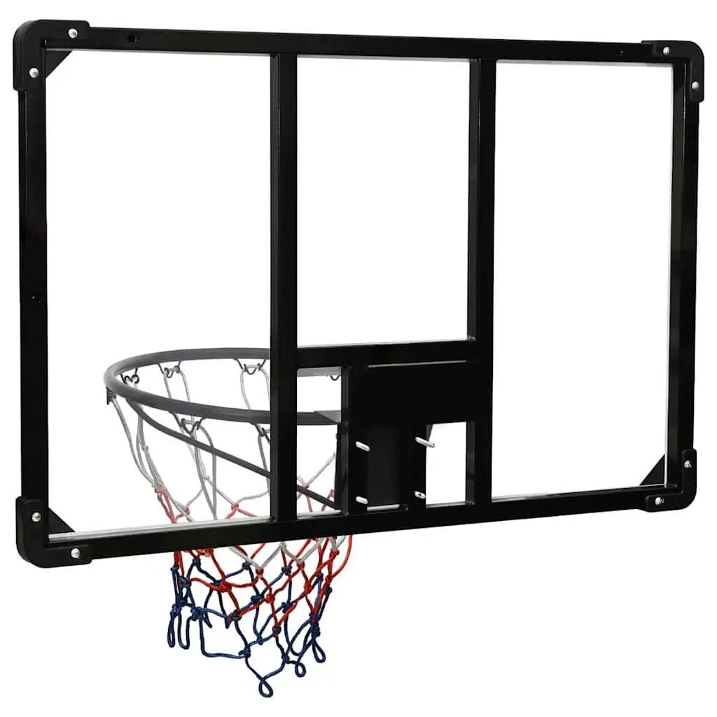 Basketball Backboard Wall-Mounted 90x60cm Transparent Polycarbonate