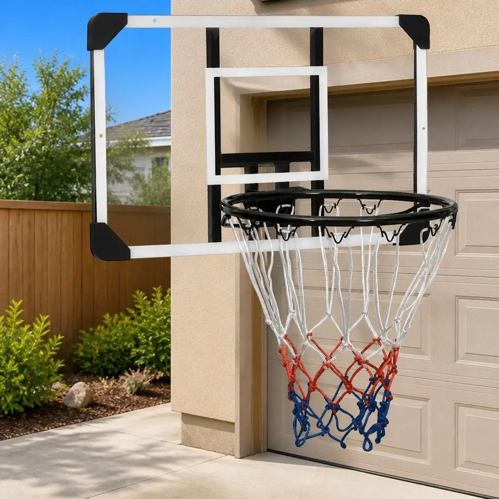Basketball Backboard Transparent 71x45cm Wall-Mounted Polycarbonate Hoop