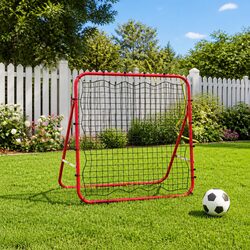 Football Kickback Rebounder Adjustable 4 Angles Training Aid Rebound Net Goal
