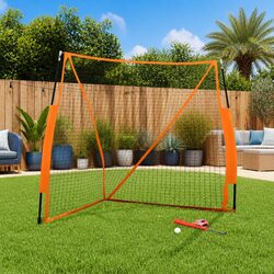 Baseball Net Portable Training Practice Equipment Steel Frame Polyester 183cm