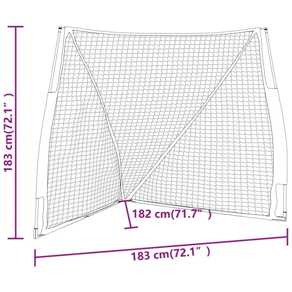 Baseball Net Portable Training Aid 183cm Orange and Black