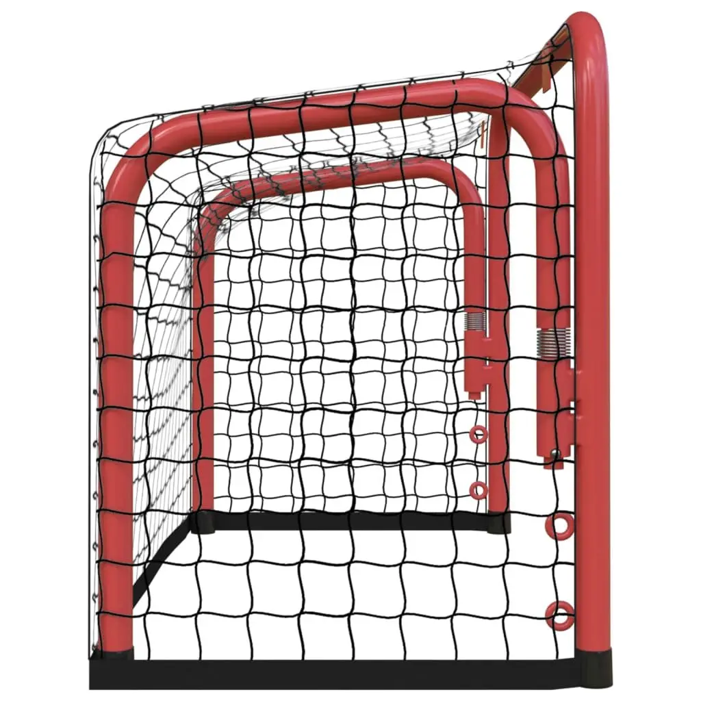 Hockey Goal Training 68x32x47cm Red Black Steel Frame Polyester