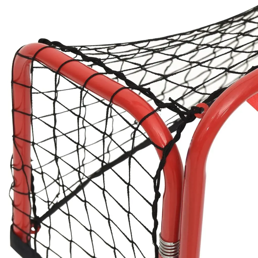 Hockey Goal Training 68x32x47cm Red Black Steel Frame Polyester