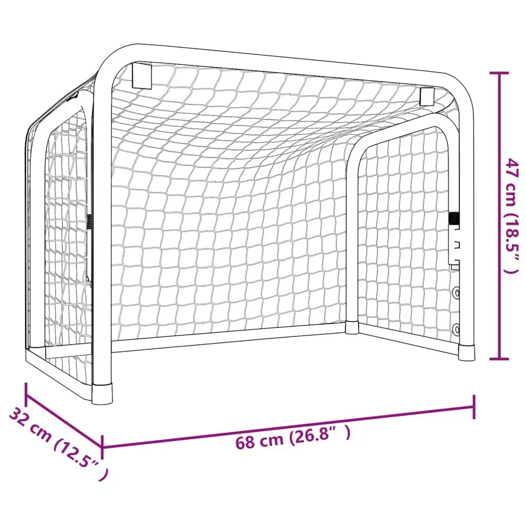 Hockey Goal Training 68x32x47cm Red Black Steel Frame Polyester
