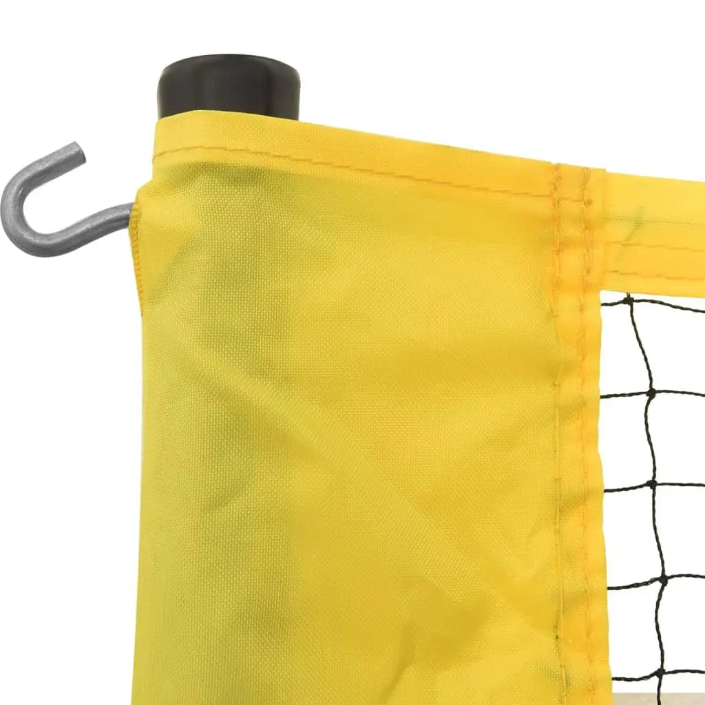 Badminton Net Portable Outdoor Games 600x155 cm Yellow Black PE Fabric